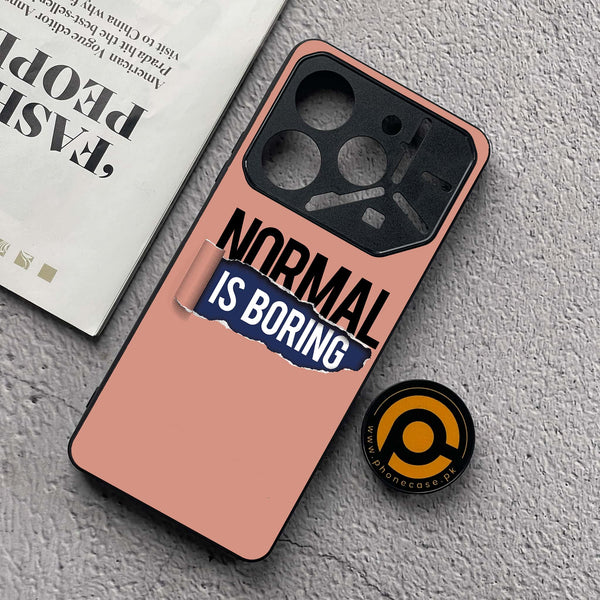 Tecno Pova 6 Neo - Normal is Boring Design - Premium Metal  Printed soft Bumper shock Proof Case