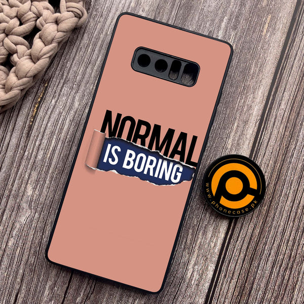 Samsung Galaxy Note 8 - Normal is Boring Design - Premium Metal Printed soft Bumper shock Proof Case