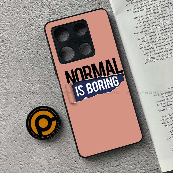 Infinix Note 30 Pro - Normal is Boring Design  - Premium Metal Printed soft Bumper shock Proof Case