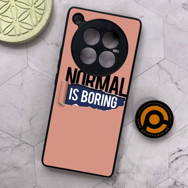 Infinix Zero 40 5G - Normal is Boring Design - Premium Metal Printed soft Bumper shock Proof Case