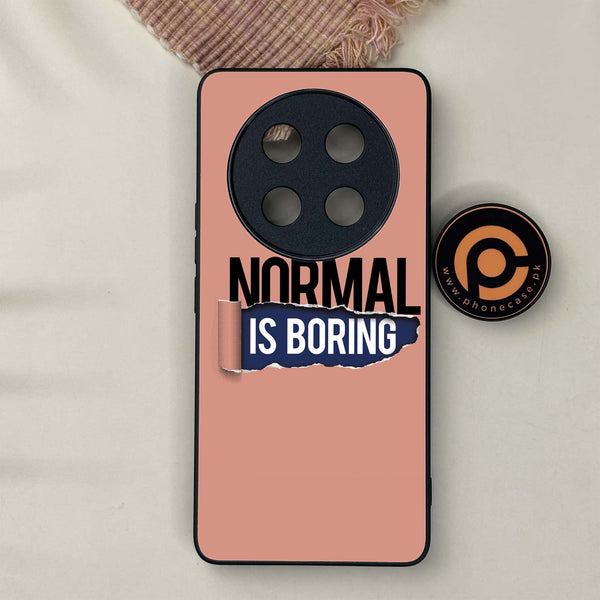 Honor X9c 5G - Normal is Boring Design - Premium Metal Printed soft Bumper shock Proof Case