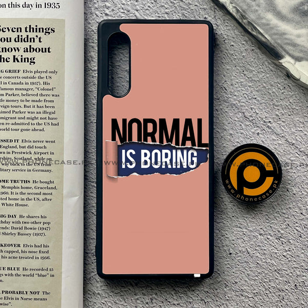LG G9 - Normal is Boring Design - Premium Metal Printed soft Bumper shock Proof Case