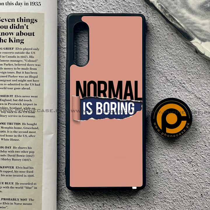 LG G9 - Normal is Boring Design - Premium Metal Printed soft Bumper shock Proof Case