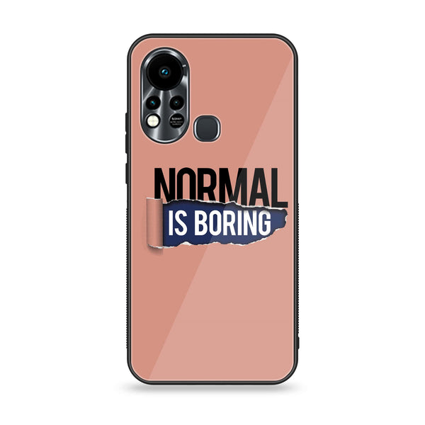 Infinix Hot 11S NFC  Normal is Boring Design  Premium Printed Glass soft Bumper Shock Proof Case