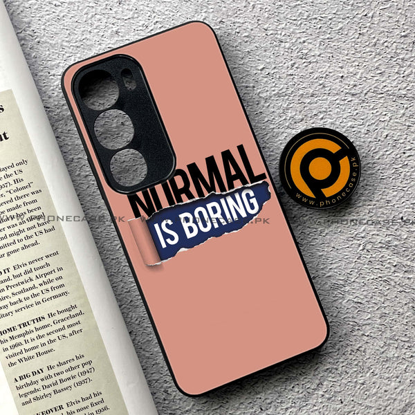 Vivo Y19s Pro - Normal is Boring Design - Premium Metal Printed soft Bumper shock Proof Case