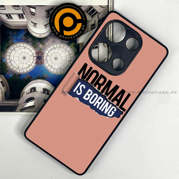 Redmi Note 13 Pro 4G - Normal is Boring Design - Premium Metal Printed soft Bumper shock Proof Case