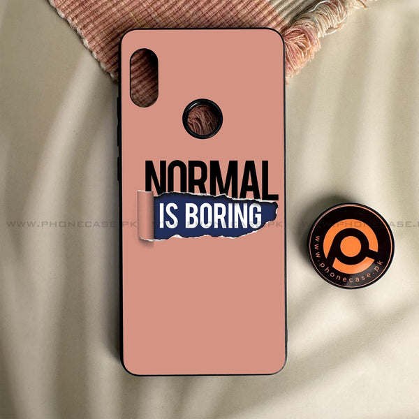 Redmi Note 5/Note 5 Pro - Normal is Boring Design - Premium Metal Printed soft Bumper shock Proof Case