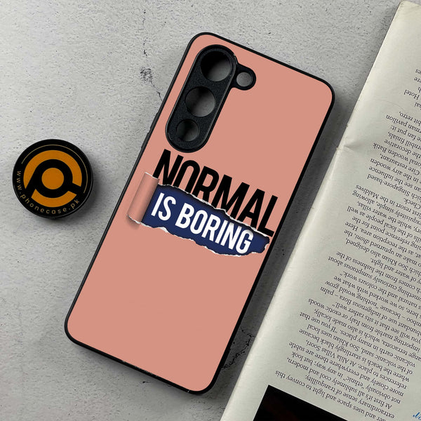 Vivo Y04 - Normal is Boring Design - Premium Metal Printed soft Bumper shock Proof Case
