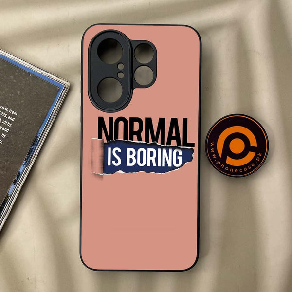 Vivo X200 FE - Normal is Boring Design - Premium Metal Printed soft Bumper Shock Proof Case