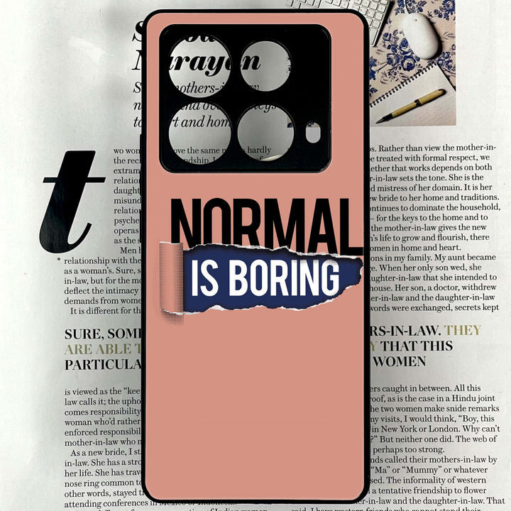 Infinix Note 40 4G - Normal is Boring Design - Premium Printed Glass soft Bumper shock Proof Case