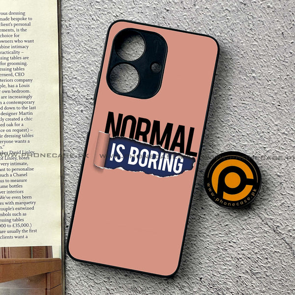 Realme Note 60 - Normal is Boring Design - Premium Printed Metal Soft Case