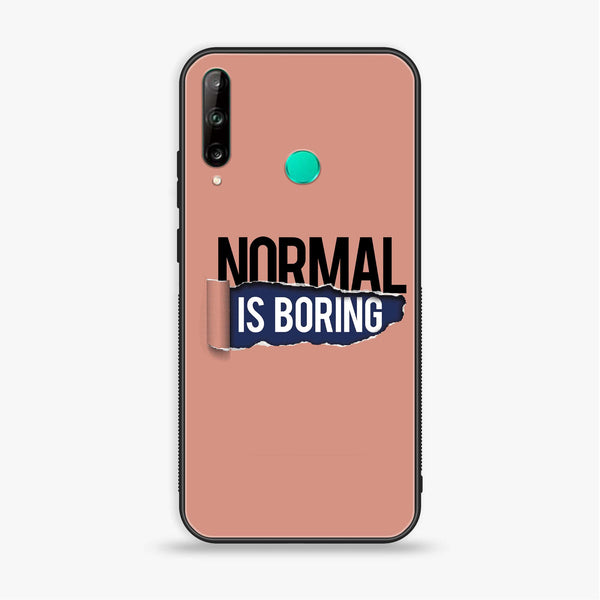 Huawei Y7p - Normal is Boring Design - Premium Printed Glass soft Bumper Shock Proof Case