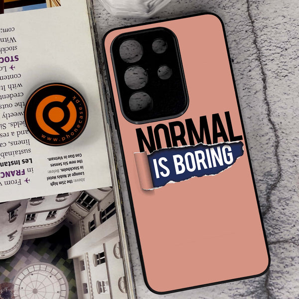 Vivo Y29 4G - Normal is Boring Design - Premium Metal Printed soft Bumper Shock Proof Case