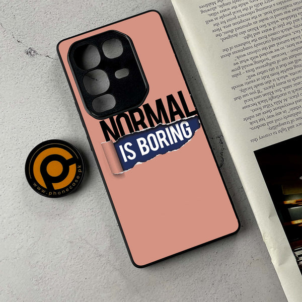 Infinix Note 50 - Normal is Boring Design - Premium Metal Printed Soft Bumper Shockproof Case