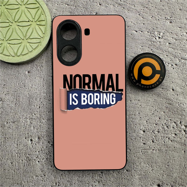 Xiaomi Poco X7 Pro 5G - Normal is Boring Design -  Premium Printed Metal soft Bumper shock Proof Case