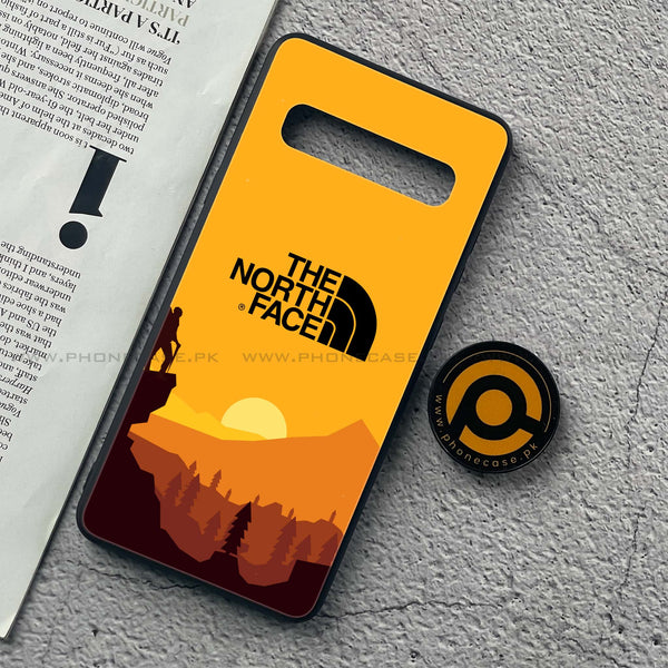 Samsung Galaxy S10 5G - The North Face Design 10 - Premium Printed Glass soft Bumper shock Proof Case CS-11736 CS-33181