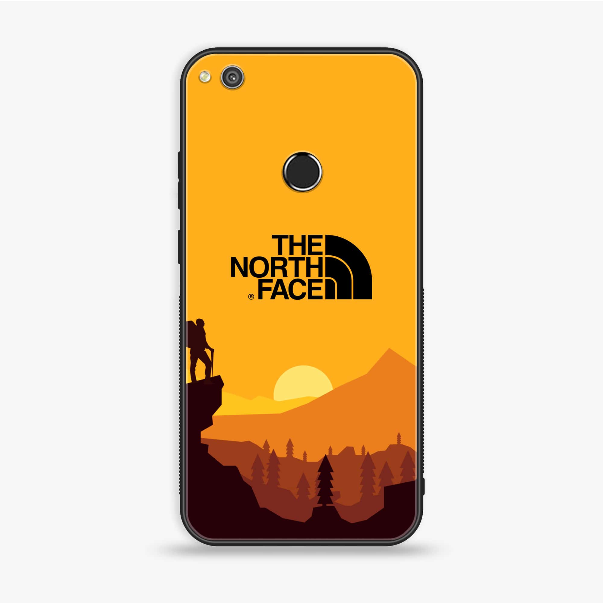 Honor 8 Lite - The North Face Series - Premium Printed Glass soft Bumper shock Proof Case