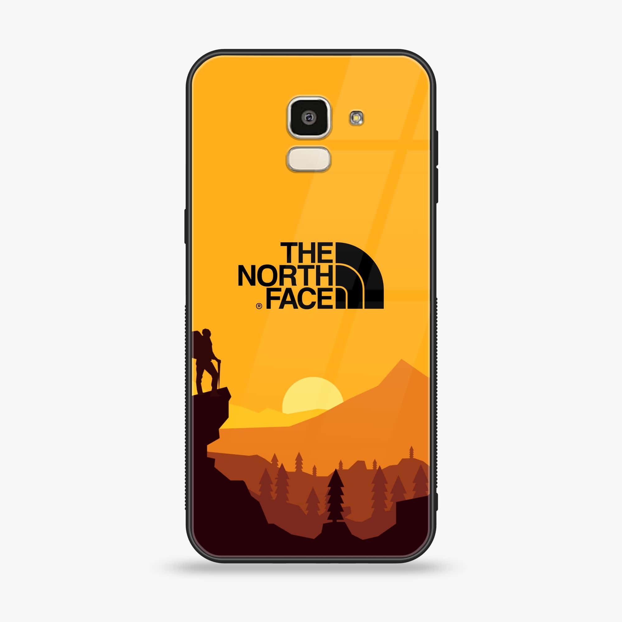 Samsung Galaxy J6 (2018) - The North Face Series - Premium Printed Glass soft Bumper shock Proof Case