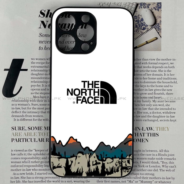 iPhone 15 Pro - The North Face Series - Premium Printed Glass soft Bumper shock Proof Case