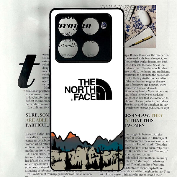 Infinix Note 40 Pro 4G - The North Face Series - Premium Printed Glass soft Bumper shock Proof Case