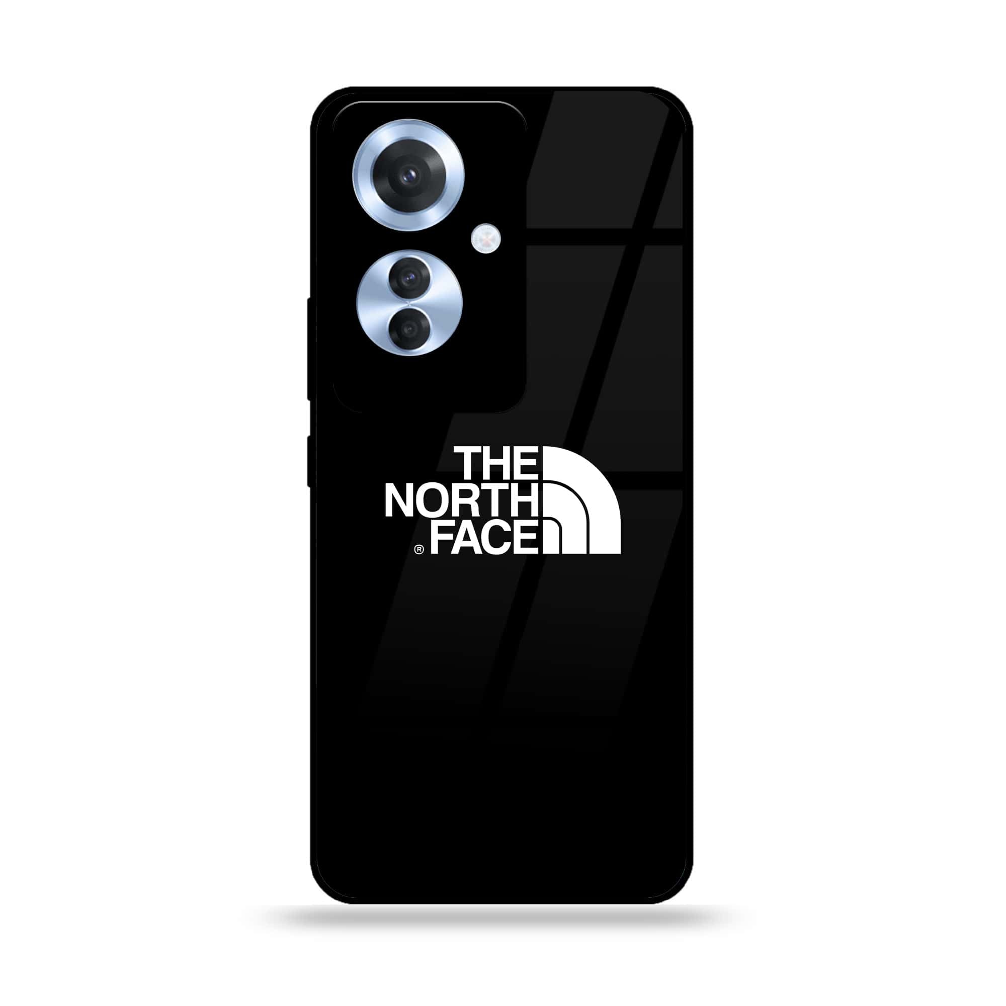 Oppo Reno 11F - The North Face Series - Premium Printed Glass soft Bumper shock Proof Case