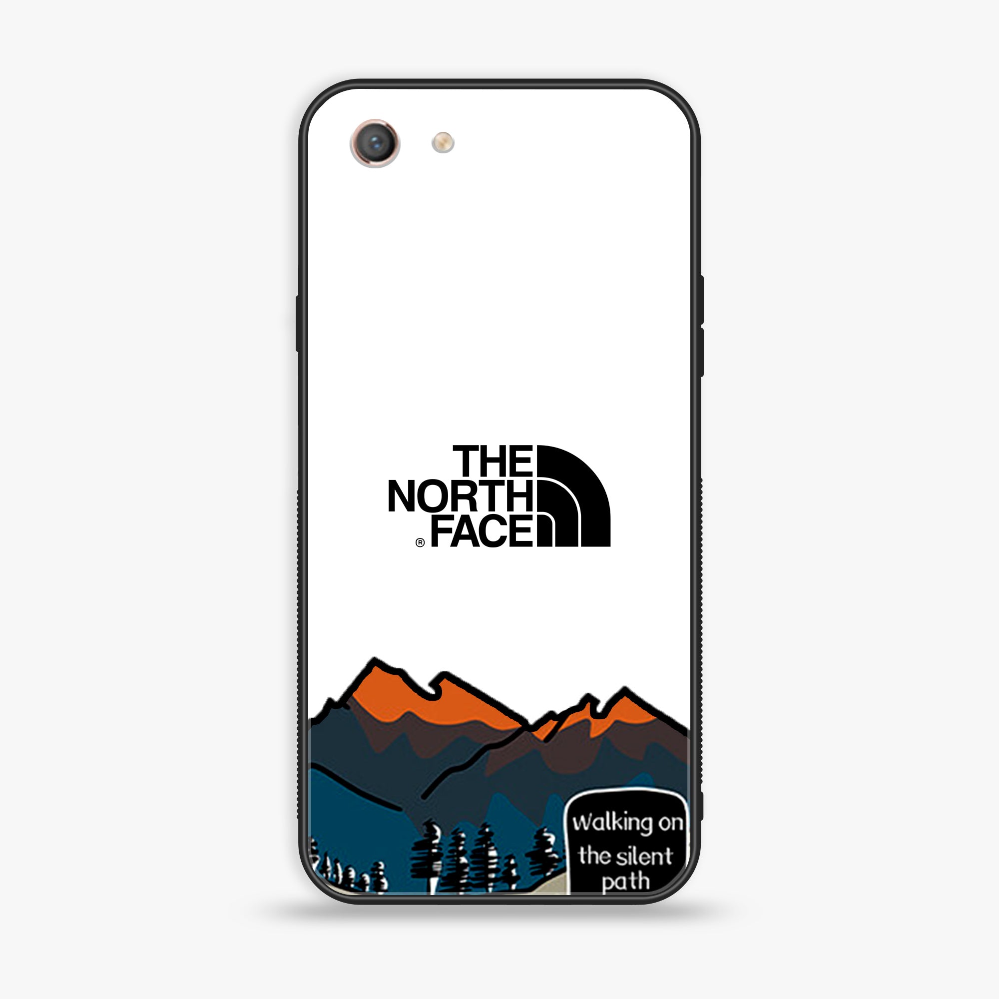 Oppo A71 (2017)  - North Face  Series  - Premium Printed Glass soft Bumper shock Proof Case