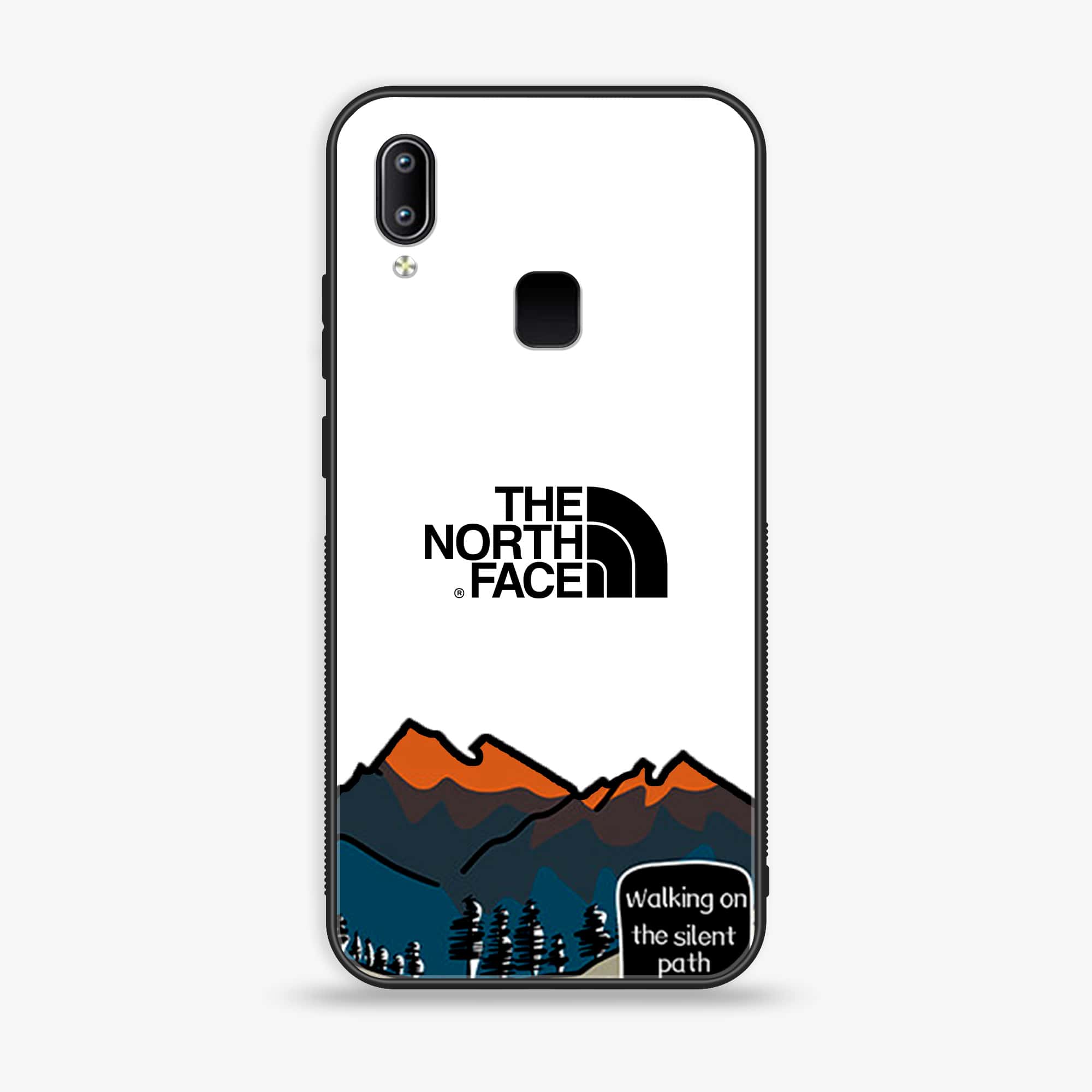 Vivo Y93 - The North Face Series - Premium Printed Glass soft Bumper shock Proof Case