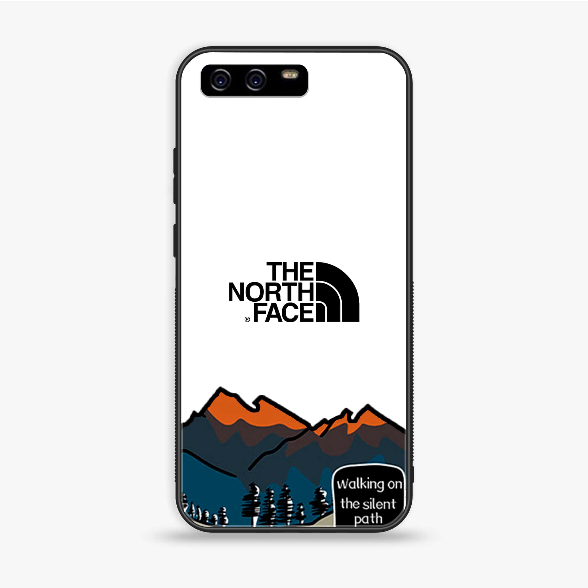 Huawei P10 - The North Face Series Series - Premium Printed Glass soft Bumper shock Proof Case