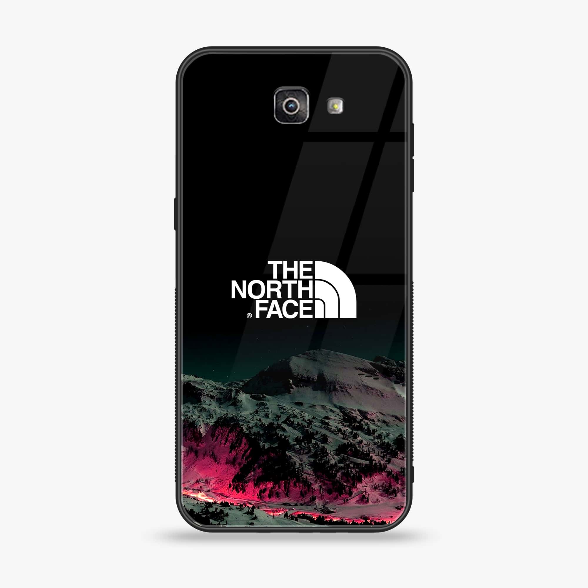 Galaxy J7 Prime 2018 - The North Face Series - Premium Printed Glass soft Bumper shock Proof Case