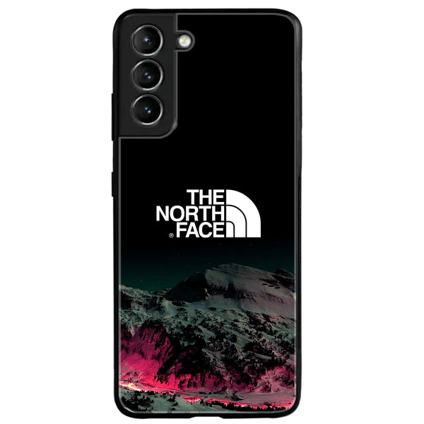 Samsung Galaxy S21 - The North Face Design 6 - Premium Printed Glass soft Bumper shock Proof Case CS-15238