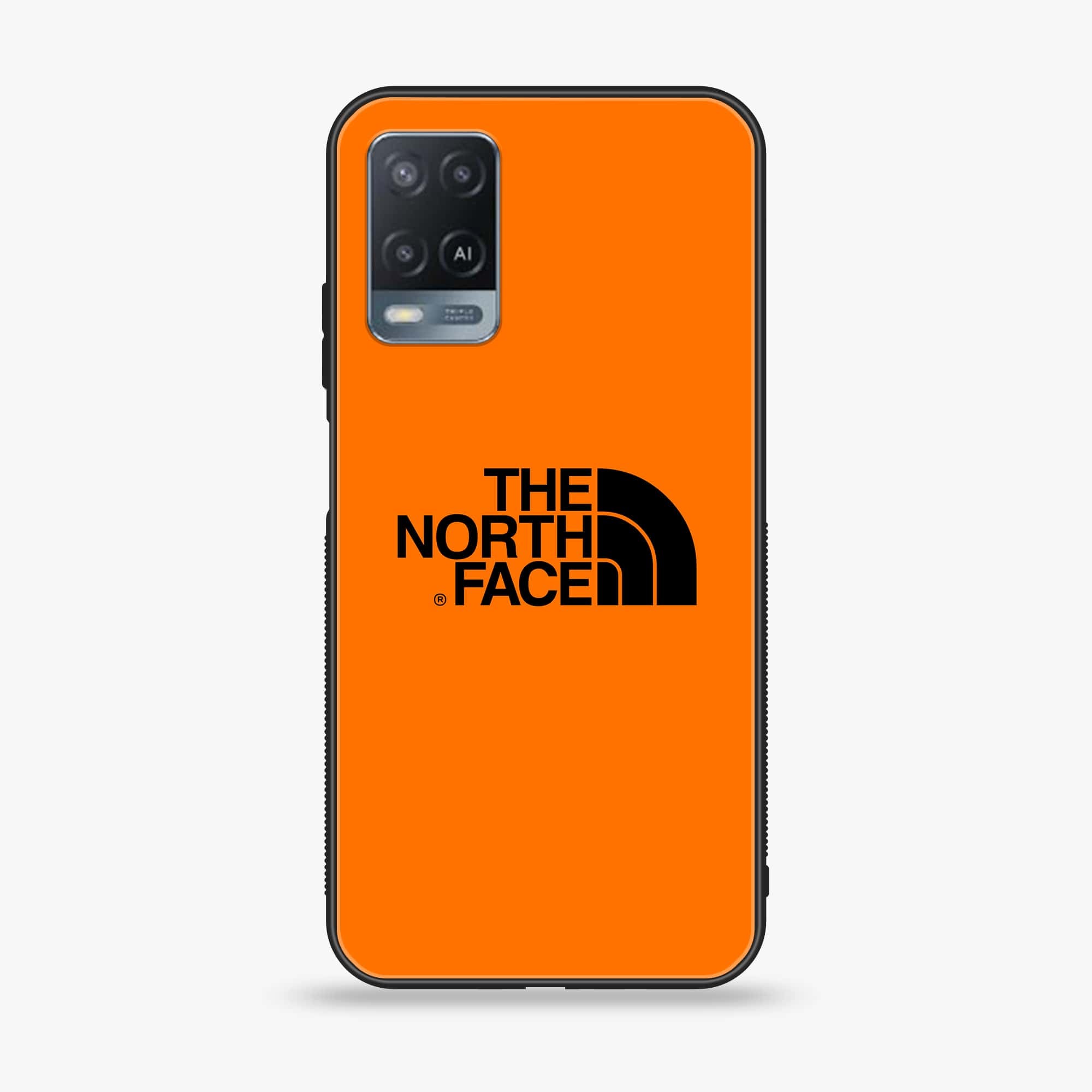 Oppo A54 - The North Face Series - Premium Printed Glass soft Bumper shock Proof Case