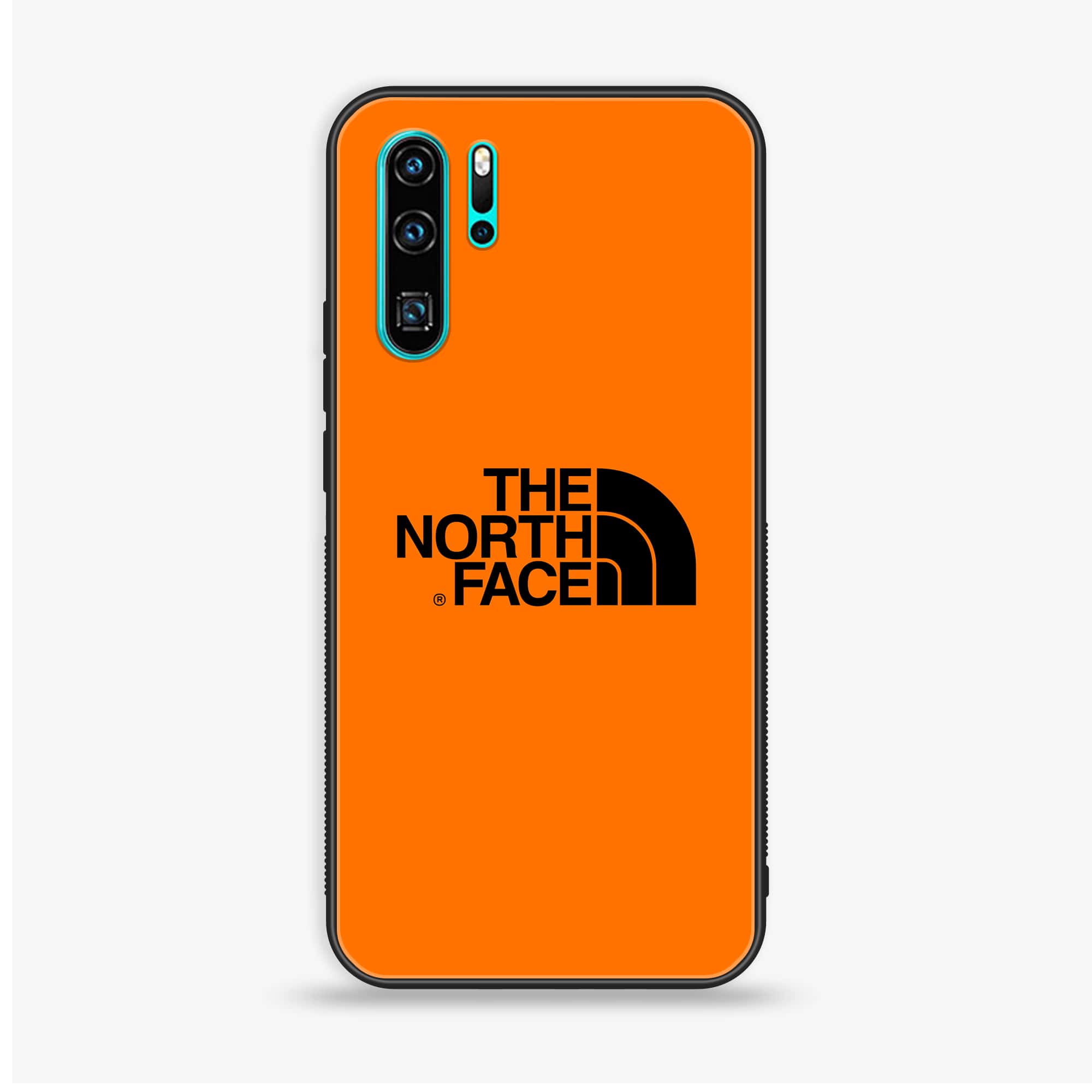 Huawei P30 Pro - The North Face Series - Premium Printed Glass soft Bumper shock Proof Case