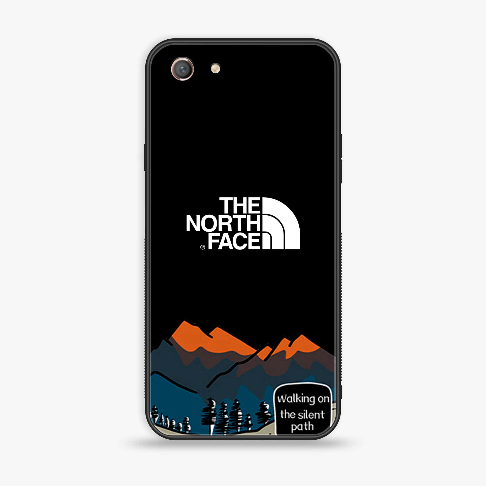 Oppo A71 (2018) - The North Face Series - Premium Printed Glass soft Bumper shock Proof Case
