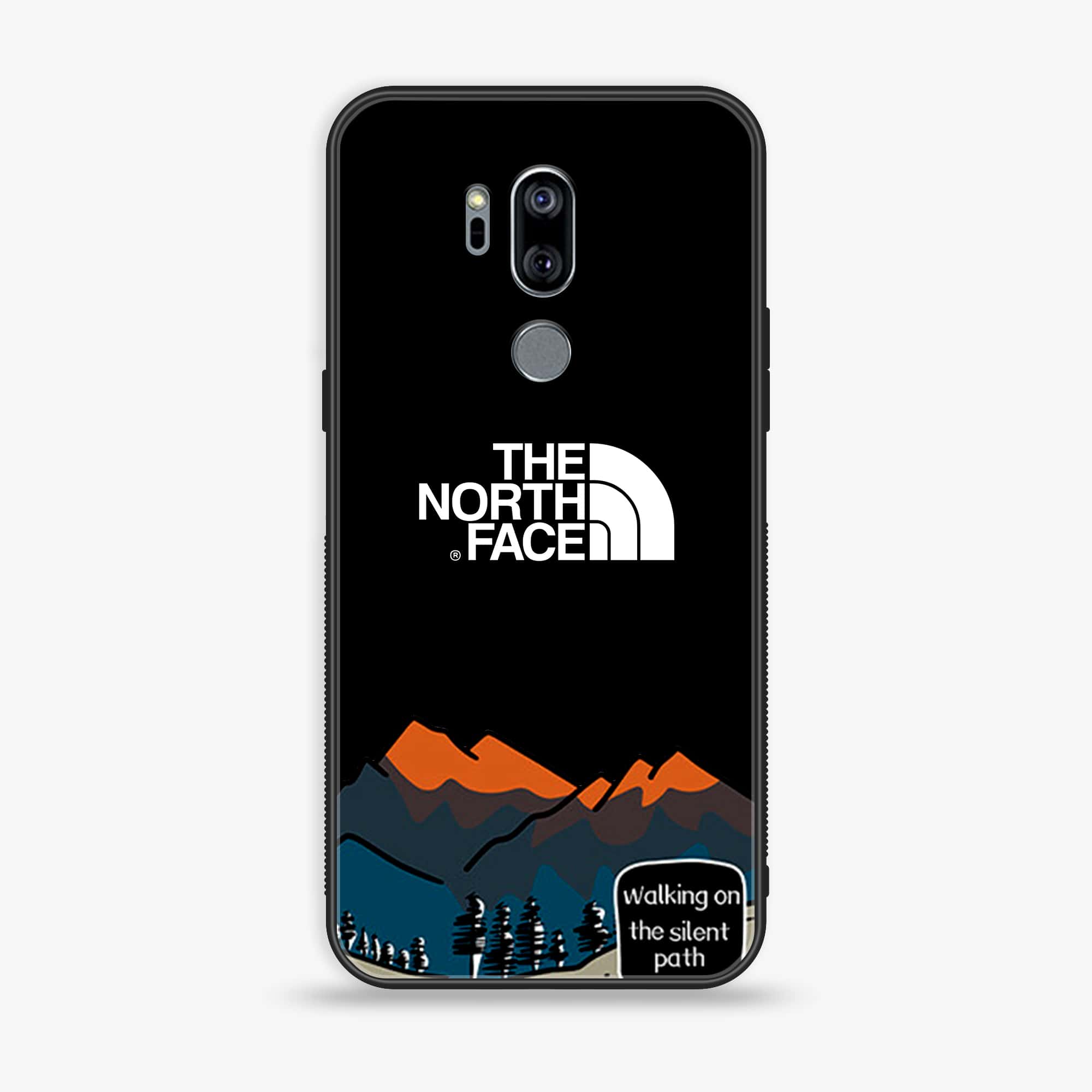 LG G7 ThinQ - The North Face Series - Premium Printed Glass soft Bumper shock Proof Case