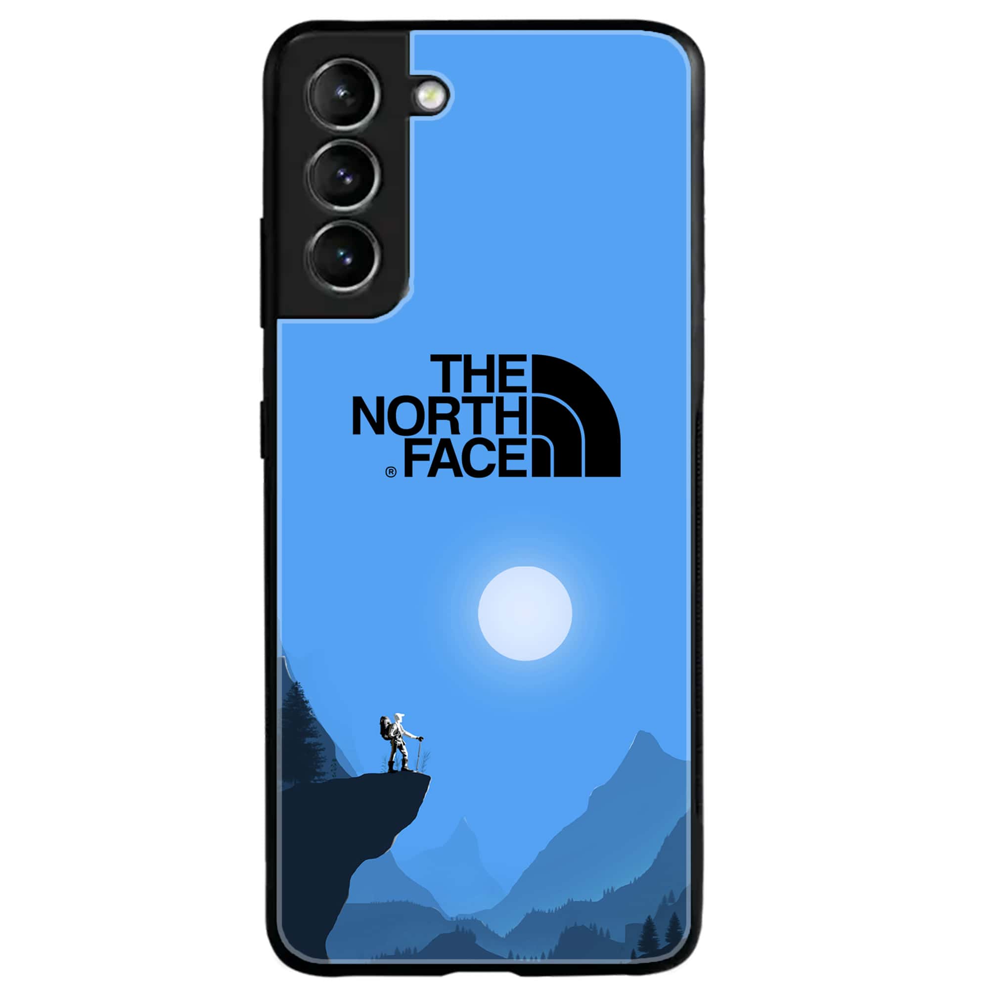 Samsung Galaxy S21 - The North Face Series - Premium Printed Glass soft Bumper shock Proof Case