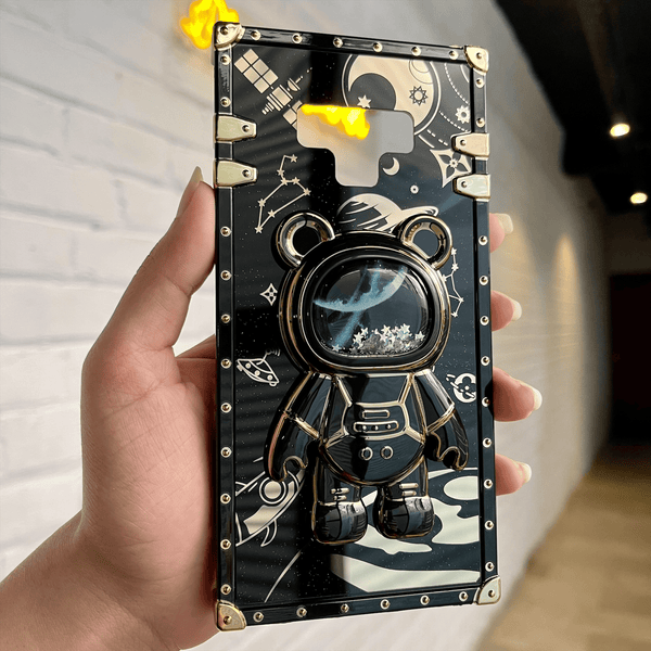 Galaxy Note 9 Luxury Space Bear Case With Hidden Folding Stand Case