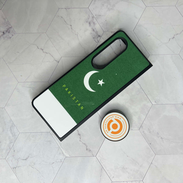 Samsung Galaxy Z Fold 4  - Pakistani Flag Design 5 - Premium Printed Glass Case CS-21829