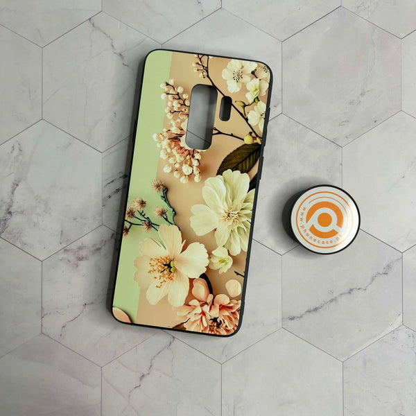 Samsung Galaxy S9 Plus - Floral Design 10 - Premium Printed Glass soft Bumper Shock Proof Case CS-21841