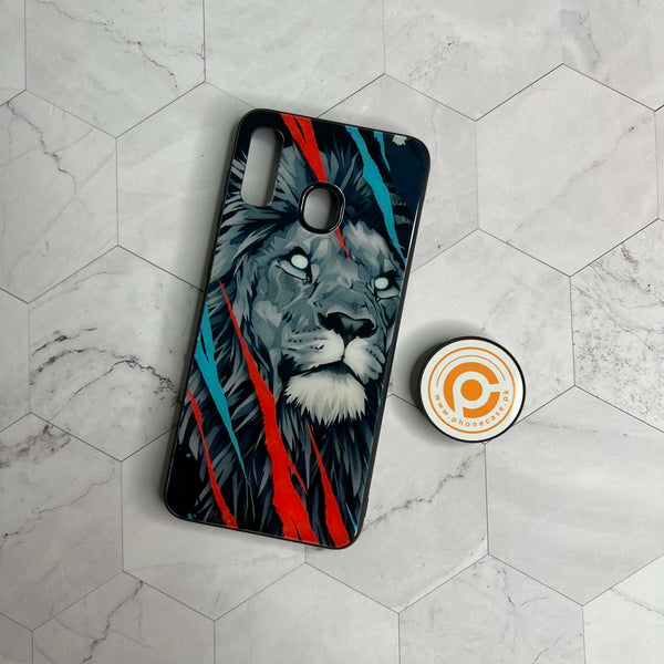 Galaxy A20/A30 - Abstract Animated Lion - Premium Printed Glass soft Bumper shock Proof Case CS-21854