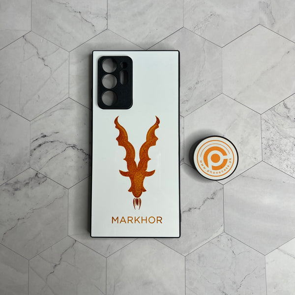 Samsung Galaxy Note 20 Ultra - Markhor Series - Premium Printed Glass soft Bumper Shock Proof Case CS-21791