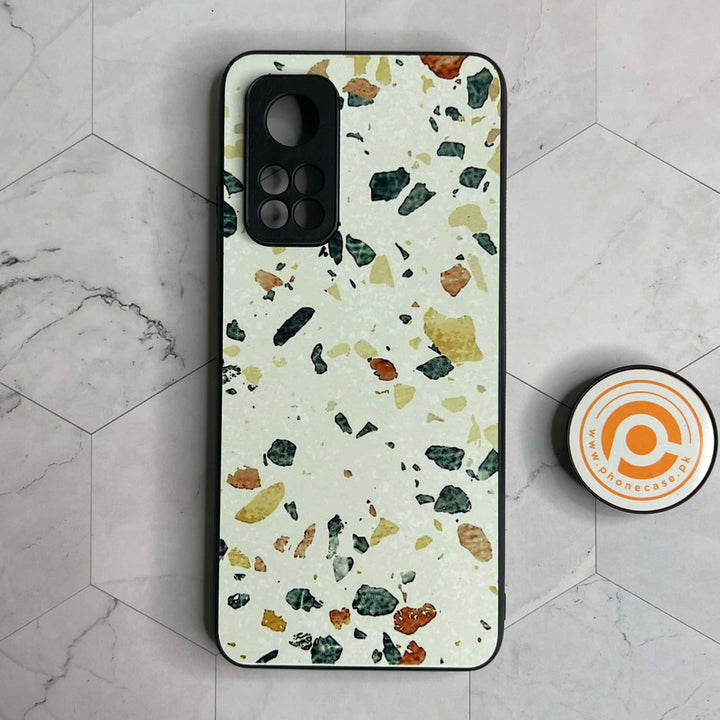 Xiaomi Mi 10T Terrazzo abstract Premium Printed Glass soft Bumper shock Proof Case CS-21799