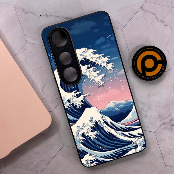 Vivo V50 Lite - Ocean Wave Art - Premium Metal Printed soft Bumper shock Proof Case