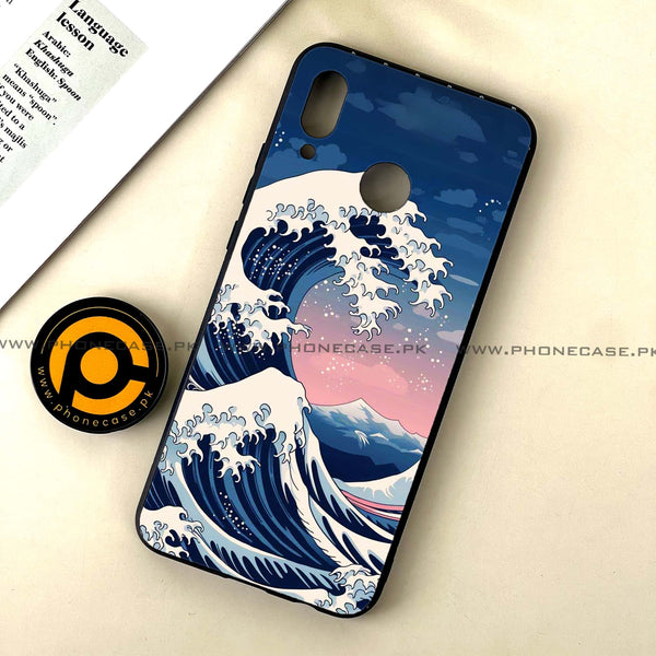 Huawei Nova 3 - Ocean Wave Art - Premium Printed Glass soft Bumper Shock Proof Case