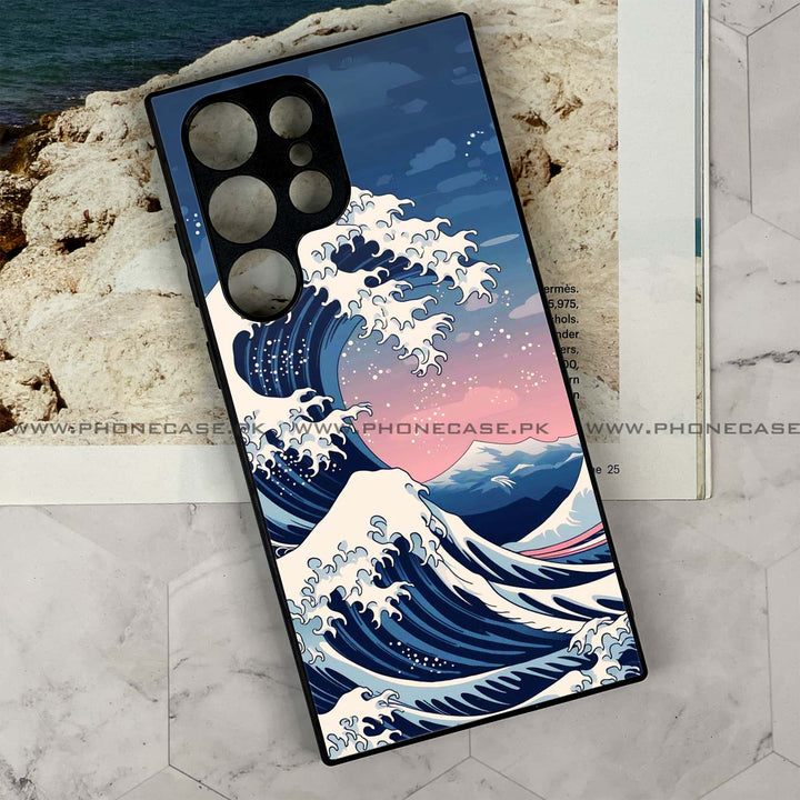 Samsung Galaxy S24 Ultra - Ocean Wave Art - Premium Metal Printed soft Bumper shock Proof Case