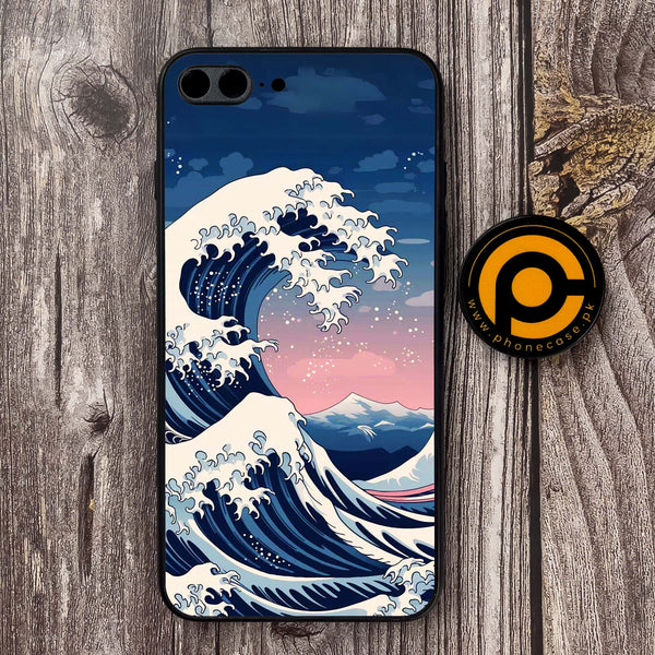 iPhone 7 Plus - Ocean Wave Art - Premium Metal Printed soft Bumper shock Proof Case