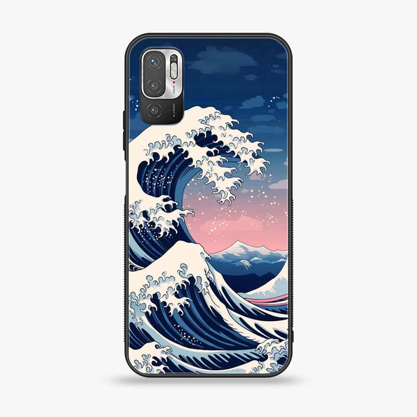 Xiaomi Redmi Note 10 5G - Ocean Wave Art - Premium Printed Glass soft Bumper shock Proof Case