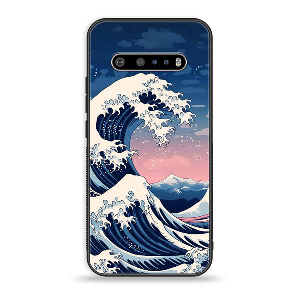 LG V60 - Ocean Wave Art - Premium Printed Glass soft Bumper Shock Proof Case