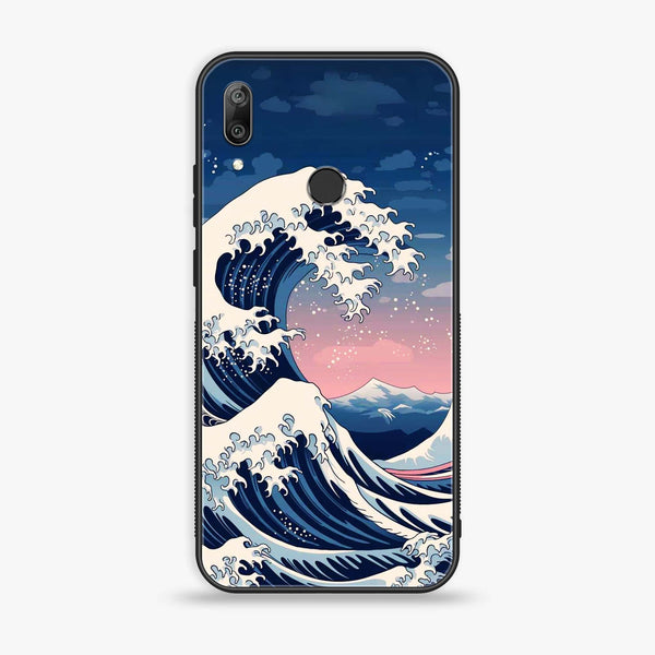 Huawei Y7 Prime (2019) - Ocean Wave Art - Premium Printed Glass soft Bumper shock Proof Case