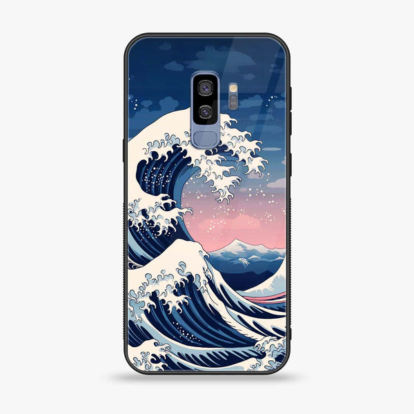 Samsung Galaxy S9 Plus - Ocean Wave Art - Premium Printed Glass soft Bumper Shock Proof Case