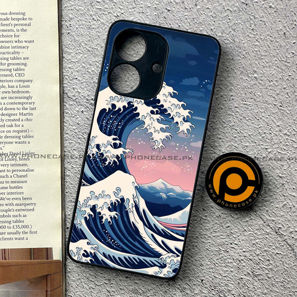 Realme Note 60 - Ocean Wave Art - Premium Printed Metal Soft Case